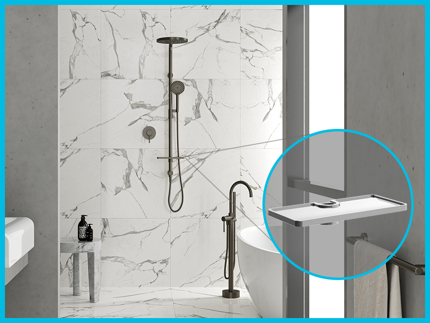 Level Up Your Slide Shower | Elementi Shower Shelf